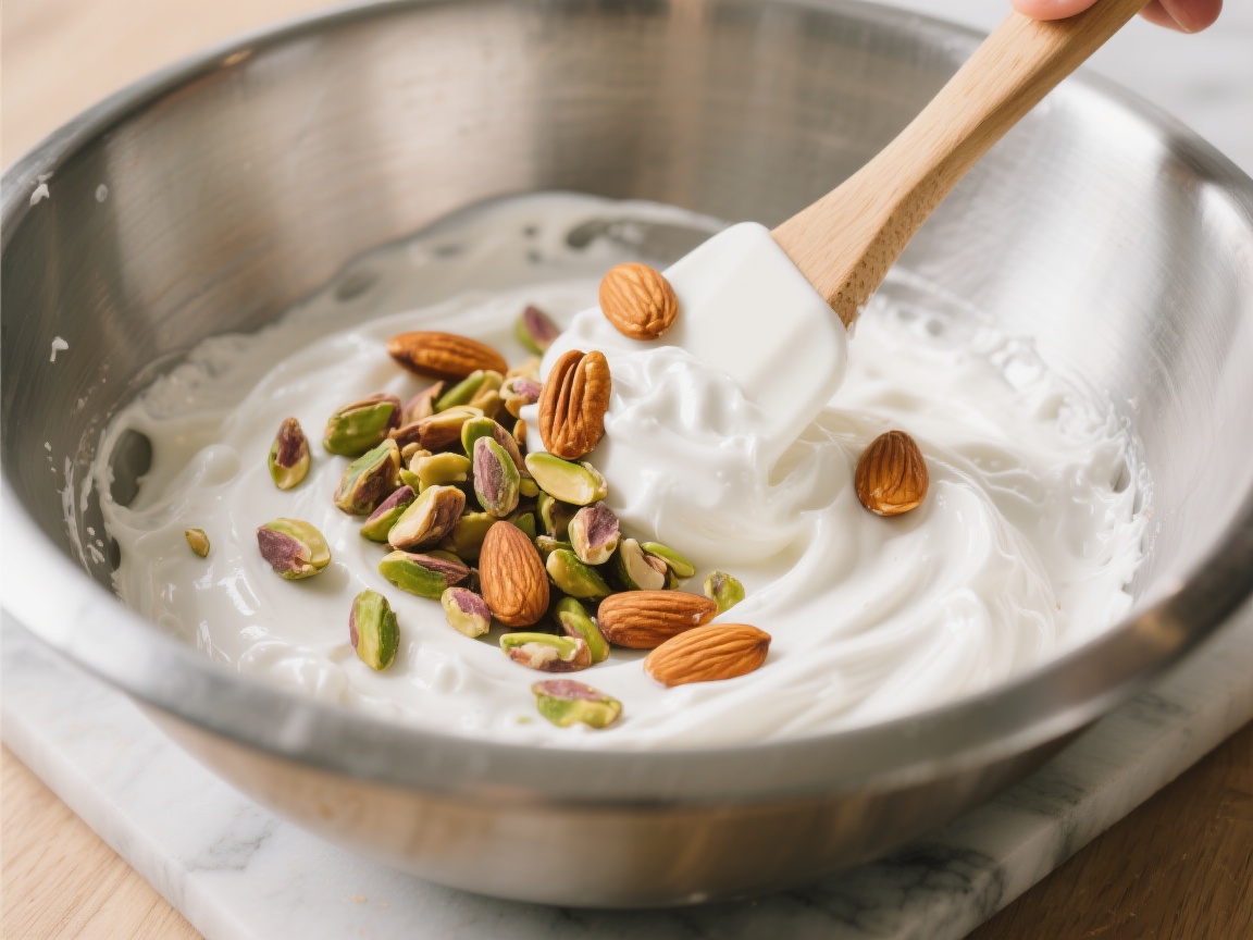 Recette Nougat Glacé : Le Dessert Glacé qui Va Révolutionner Vos Étés 9 Nougat glacé maison servi en tranches avec fruits confits et amandes