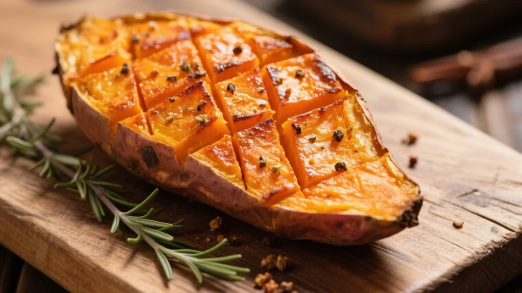 Patate douce au four