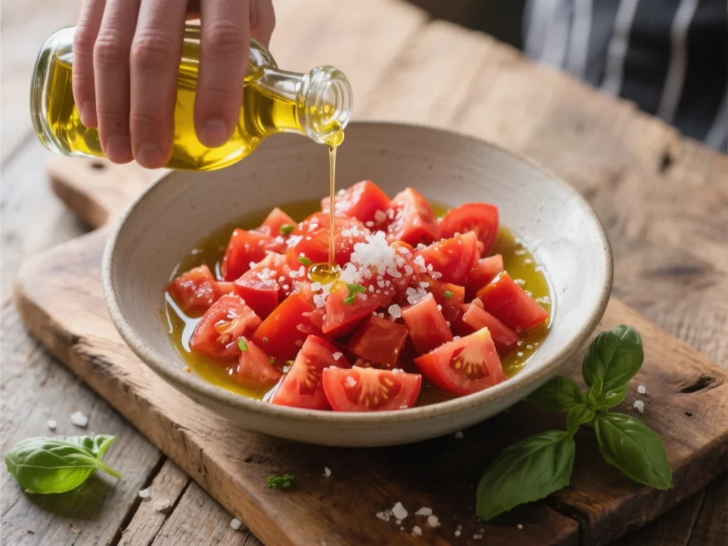 Recette Salade de Pâtes Italienne 2 Salade de pâtes italienne colorée servie dans un grand bol blanc avec tomates cerises, mozzarella, basilic et olives noires