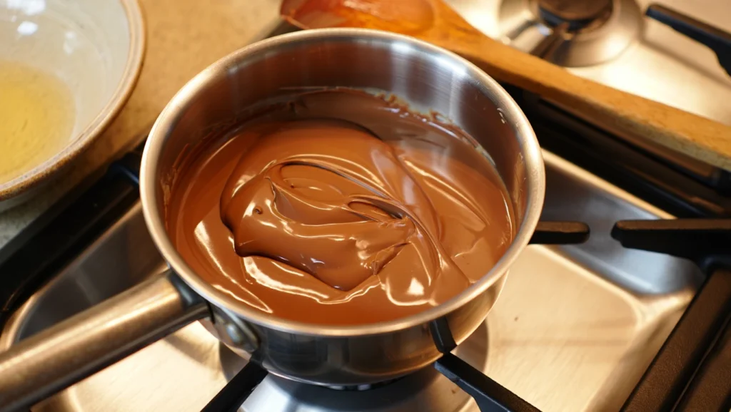 Recette Tiramisu Kinder Bueno en verrines 3 Tiramisu Kinder Bueno en verrines ultra-gourmand, composé de couches alternées de crème mascarpone onctueuse, de biscuits imbibés dans un mélange chocolaté, et de morceaux croquants de Kinder Bueno. Servi dans des verrines élégantes, décoré de cacao tamisé et d'éclats de noisettes pour un contraste irrésistible entre le crémeux et le croquant. Arrière-plan épuré avec une lumière naturelle douce pour un effet visuel moderne et appétissant.