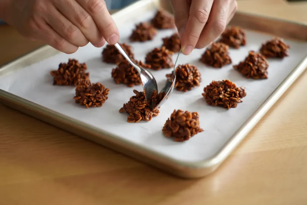 Rose des sables: croustillantes, chocolatées 4 recette roses des Sables au chocolat – petits tas croustillants de corn flakes enrobés de chocolat fondant