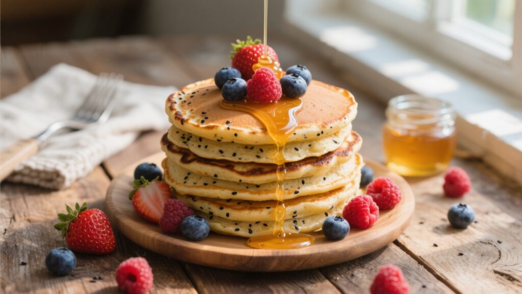Crêpes sucrées aux graines de chia