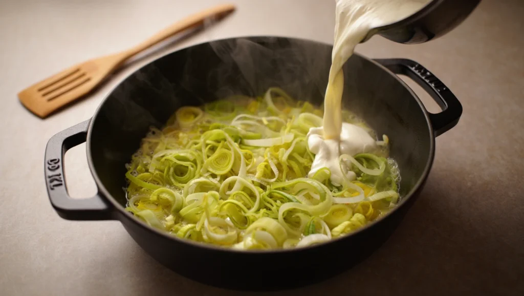 Fondue de Poireaux recette