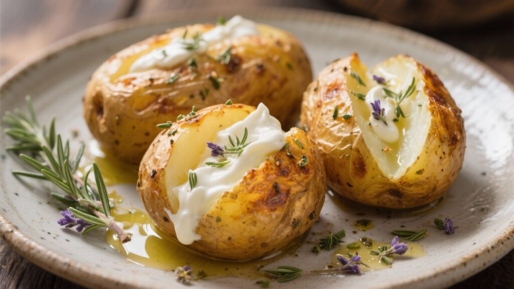 Pommes de Terre au Four et leurs Herbes de Provence