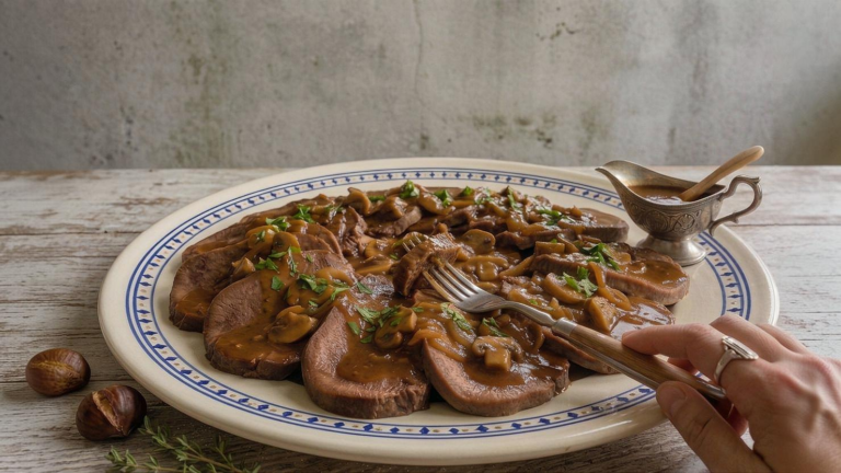 Langue de boeuf sauce madère de Grand-Mère – recette familiale fondante