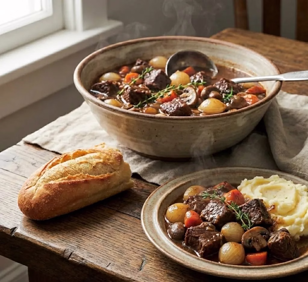 Recette de boeuf bourguignon a l&rsquo;ancienne