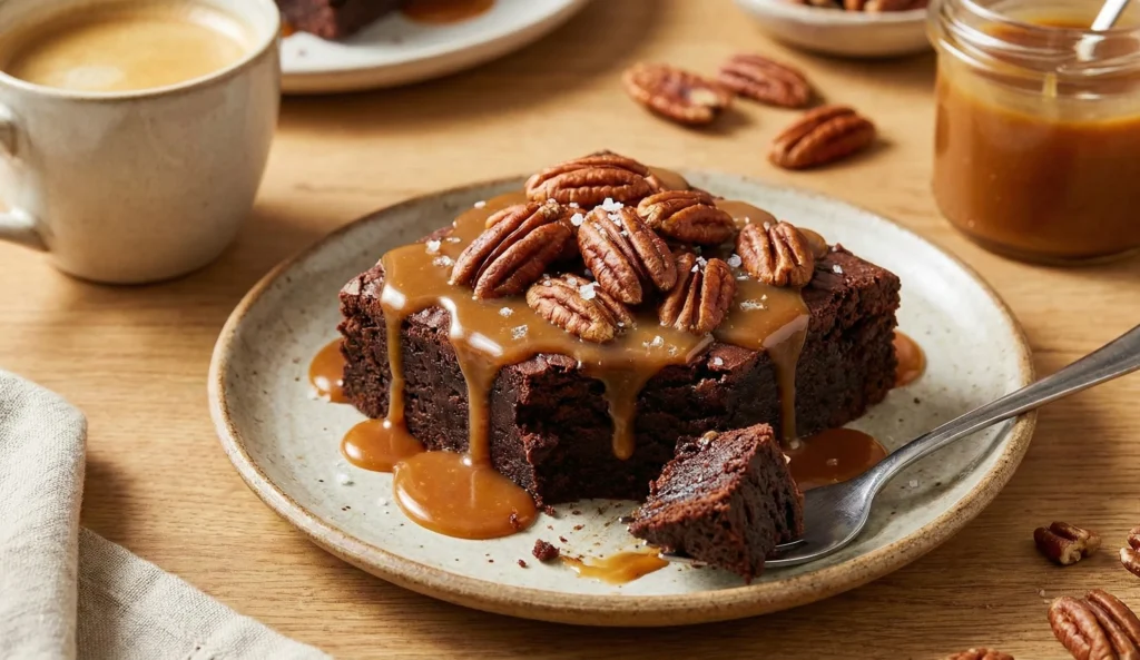 Brownie aux Noix de Pécan & Caramel Beurre Salé