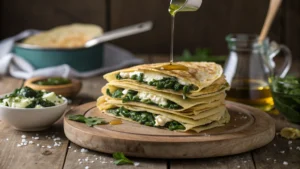 Délicieuses Crêpes Salées aux Épinards et Feta : La Recette Facile et Gourmande