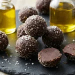 Truffes Chocolat Noir, Huile d’Olive et Fleur de Sel