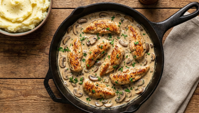 Aiguillettes de Poulet aux Champignons : Recette Simple et Savoureuse
