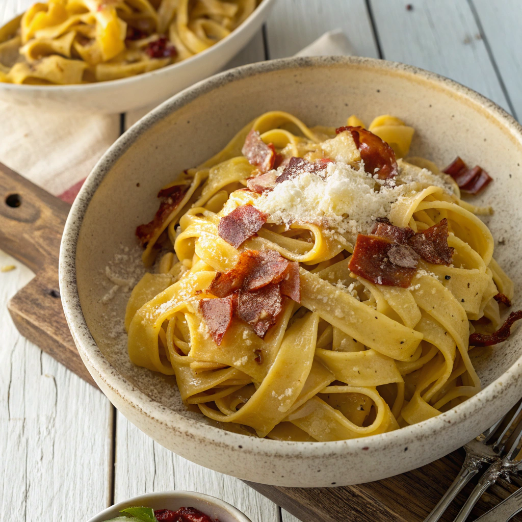 Tagliatelles à la Carbonara : La Recette Italienne Authentique