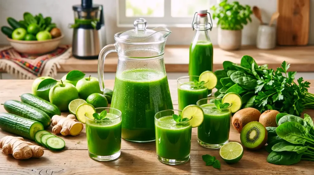 jus vert détox au concombre