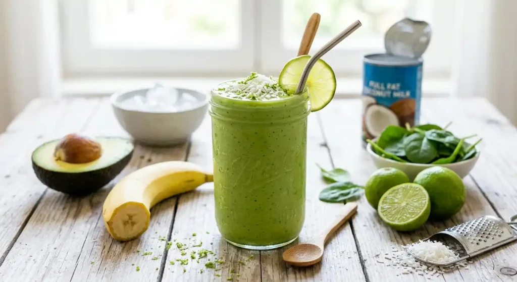 Smoothie Key Lime Faible en Sucre : Saveur de Tarte au Citron Vert Sans Culpabilité
