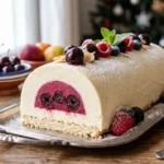 Bûche Glacée Vanille et Fruits Rouges : L&rsquo;Élégance des Cerises Amarena